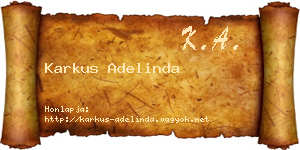 Karkus Adelinda névjegykártya